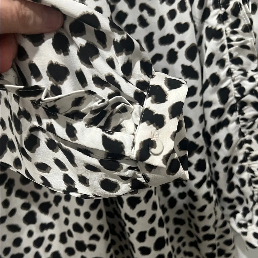 J. Crew‎ Black and White Spotted Blouse